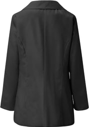 Długa marynarka damska z klasycznym kołnierzem