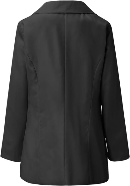 Lange Blazer Vrouwen met Klassieke Revers