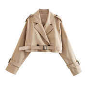 Stylish Women's Short Trench Coat for a Casual Look