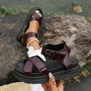 Comfort Sandalen Met Bandjes En Plateauzool