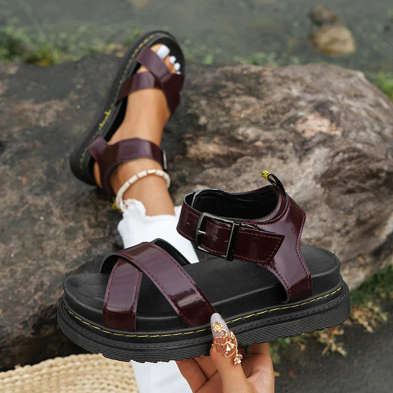 Comfort Sandalen Met Bandjes En Plateauzool
