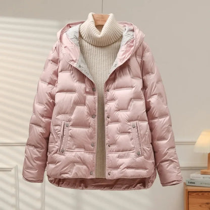 Gewatteerde Dames Puffer Winterjas met Capuchon