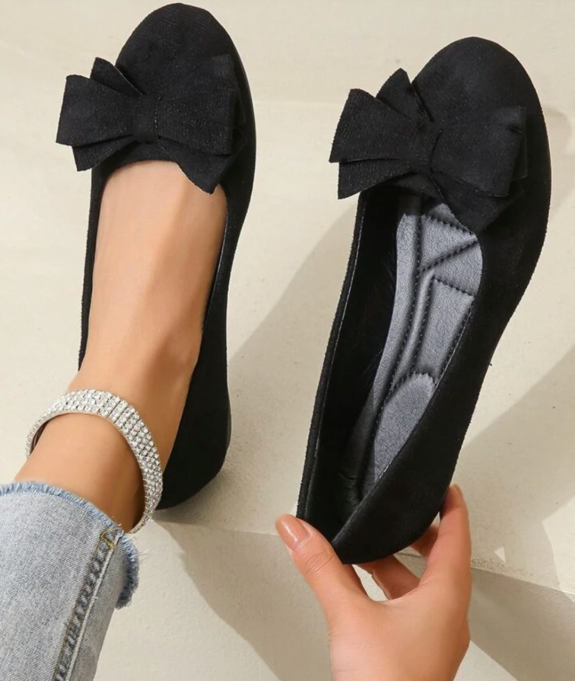 Comfort Ballerina’s Met Strikdetail En Zachte Pasvorm