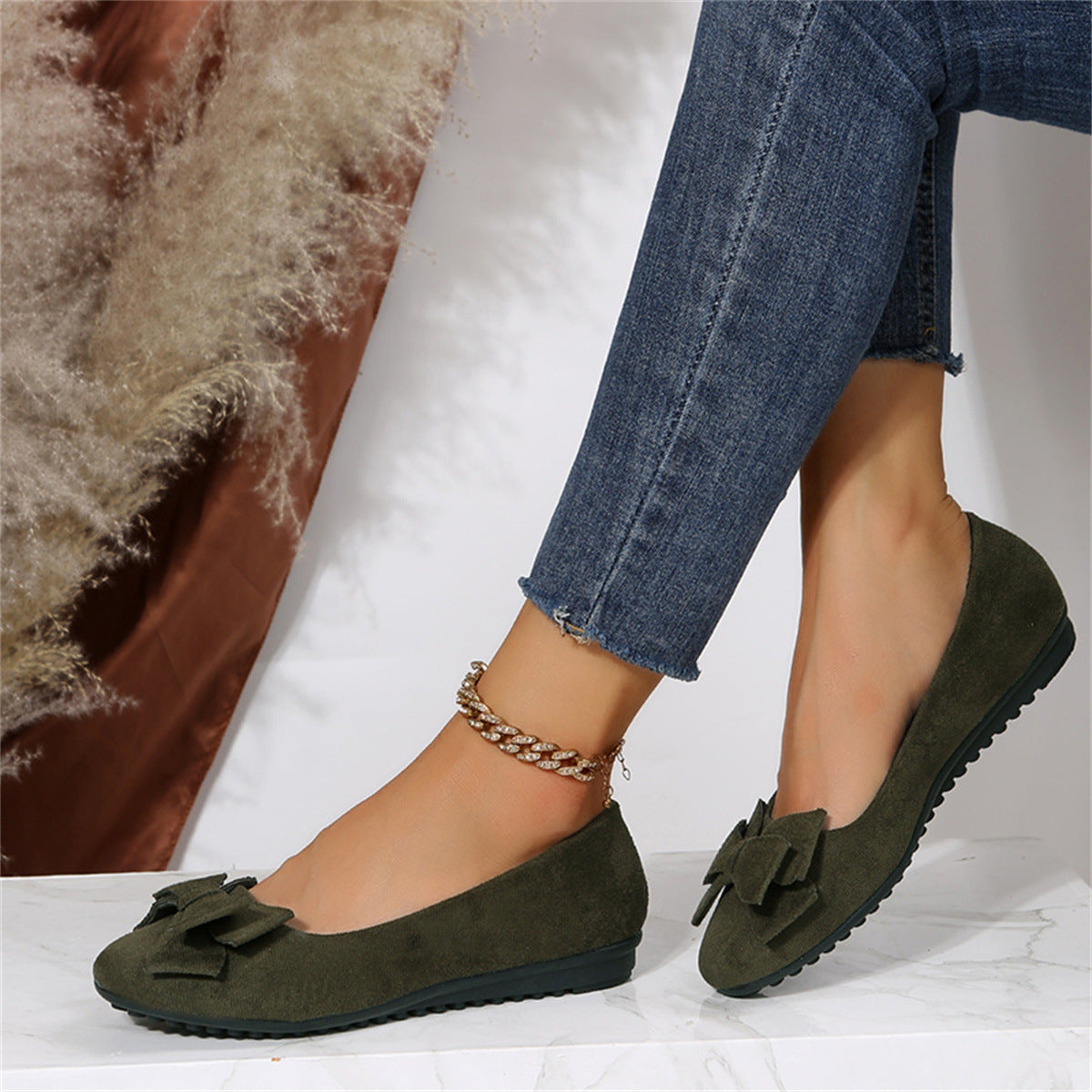 Comfort Ballerina’s Met Strikdetail En Zachte Pasvorm