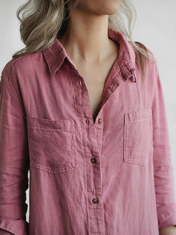 Dames Jumpsuit Met Knopen En Lange Mouwen