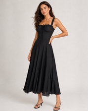 Jessy - Corset midi dress with side slit