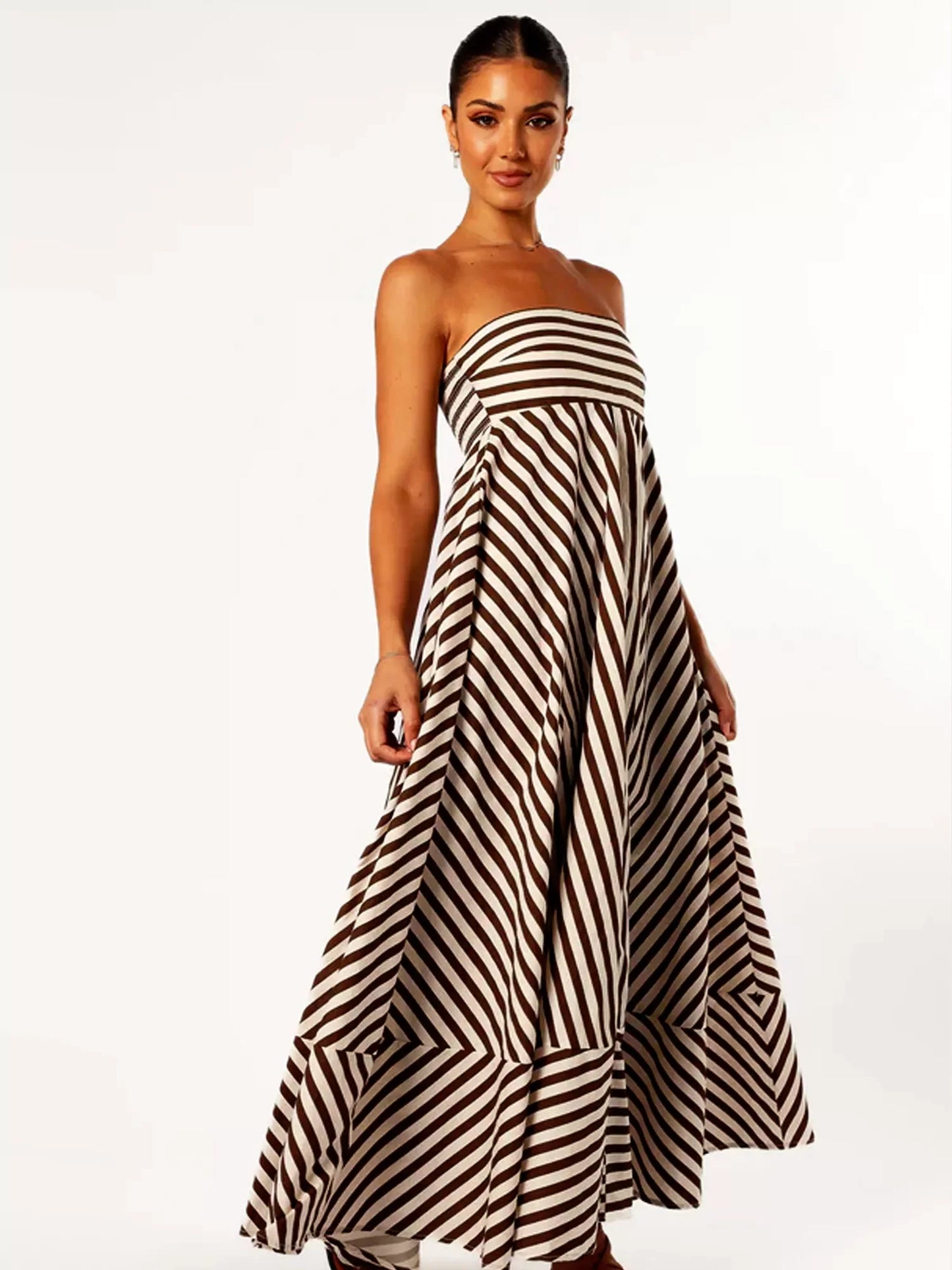 Bohemian maxi jurk voor vrouwen | strapless