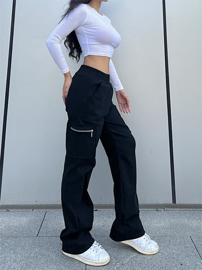 Comfortabele Cargo Broek Voor Dames Met Elastische Taille