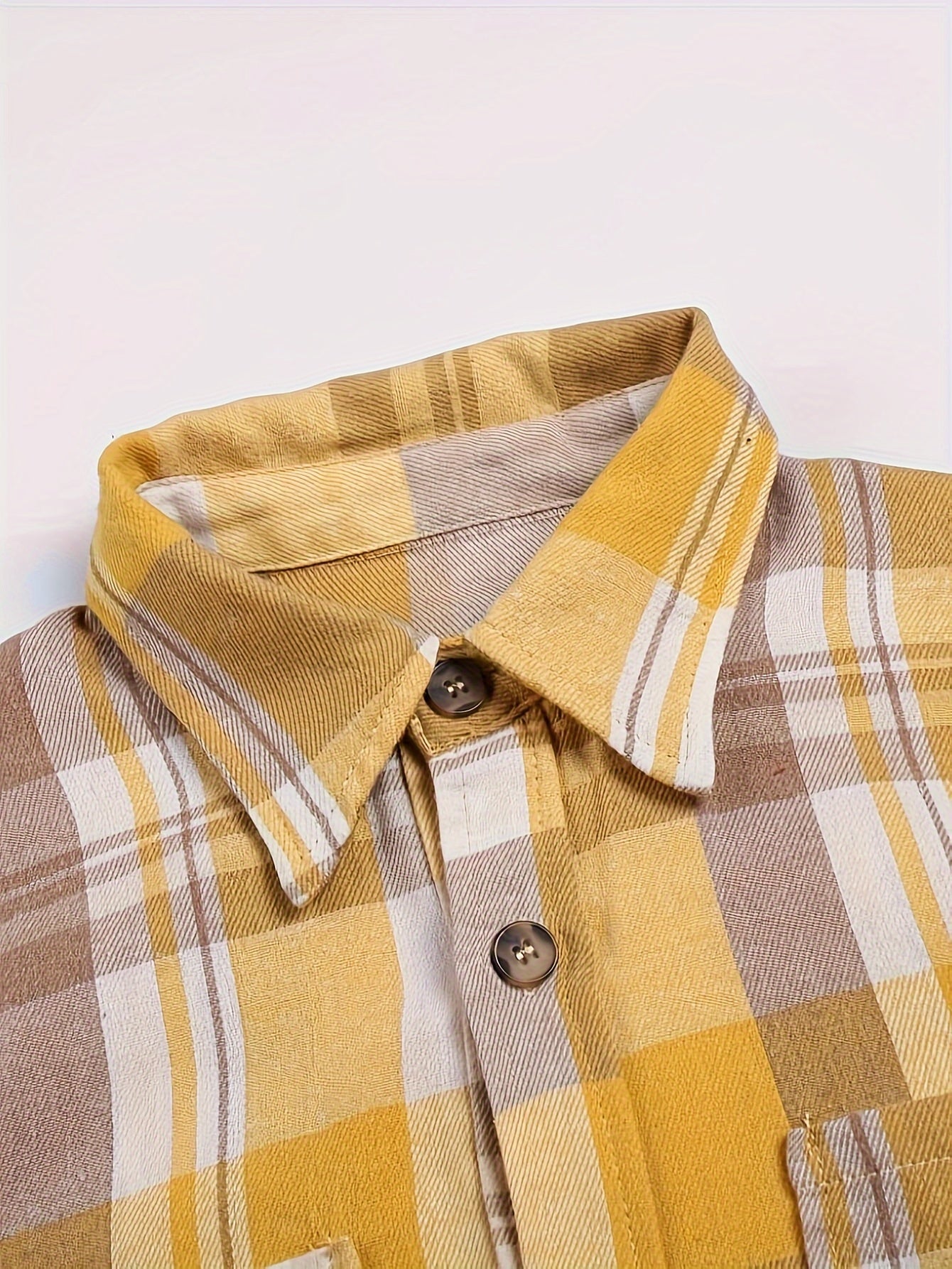 Geruite Blouse Lange Mouw met Knoopsluiting voor Vrouwen