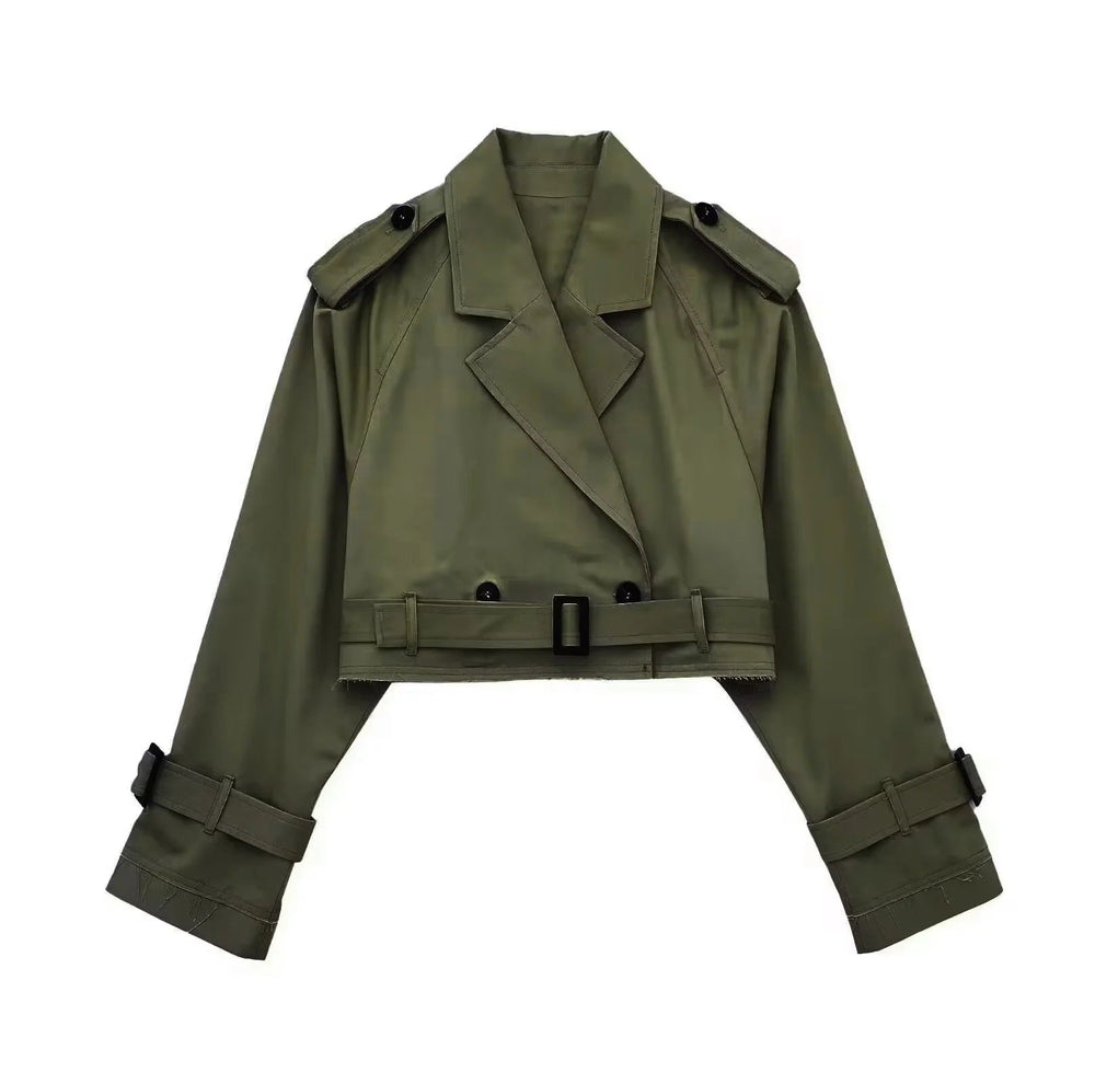 Stijlvolle Dames Trenchcoat Kort Model voor Casual Look