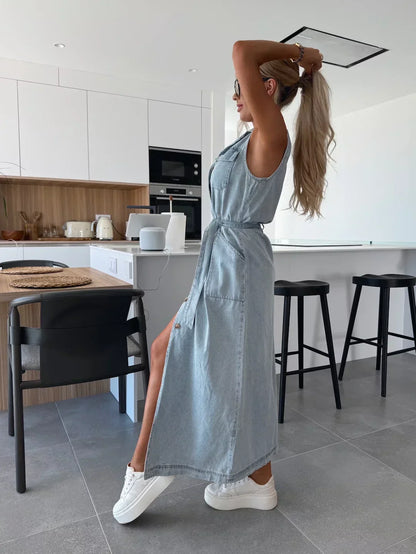Mirella - Maxi denim jurk