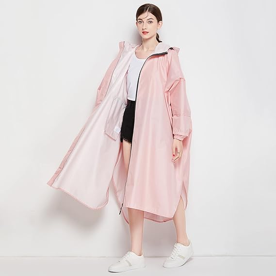 Waterdichte Poncho Regenjas Dames met Capuchon en Opbergtasje