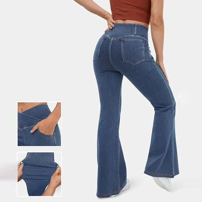 Flared Jeans Voor Dames Met Hoge Taille En Stretch Pasvorm