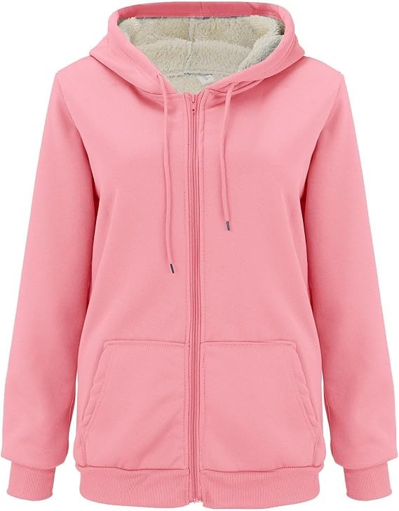 Winter Fleece Hoodie met Rits voor Dames