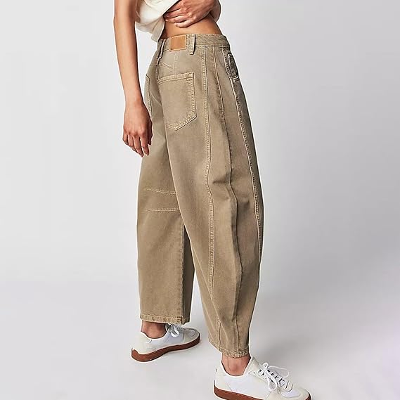 Mid waist denim jeans voor vrouwen | | wide leg