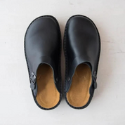 Heren Leren Clogs Met Vintage Look En Comfortabele Zool