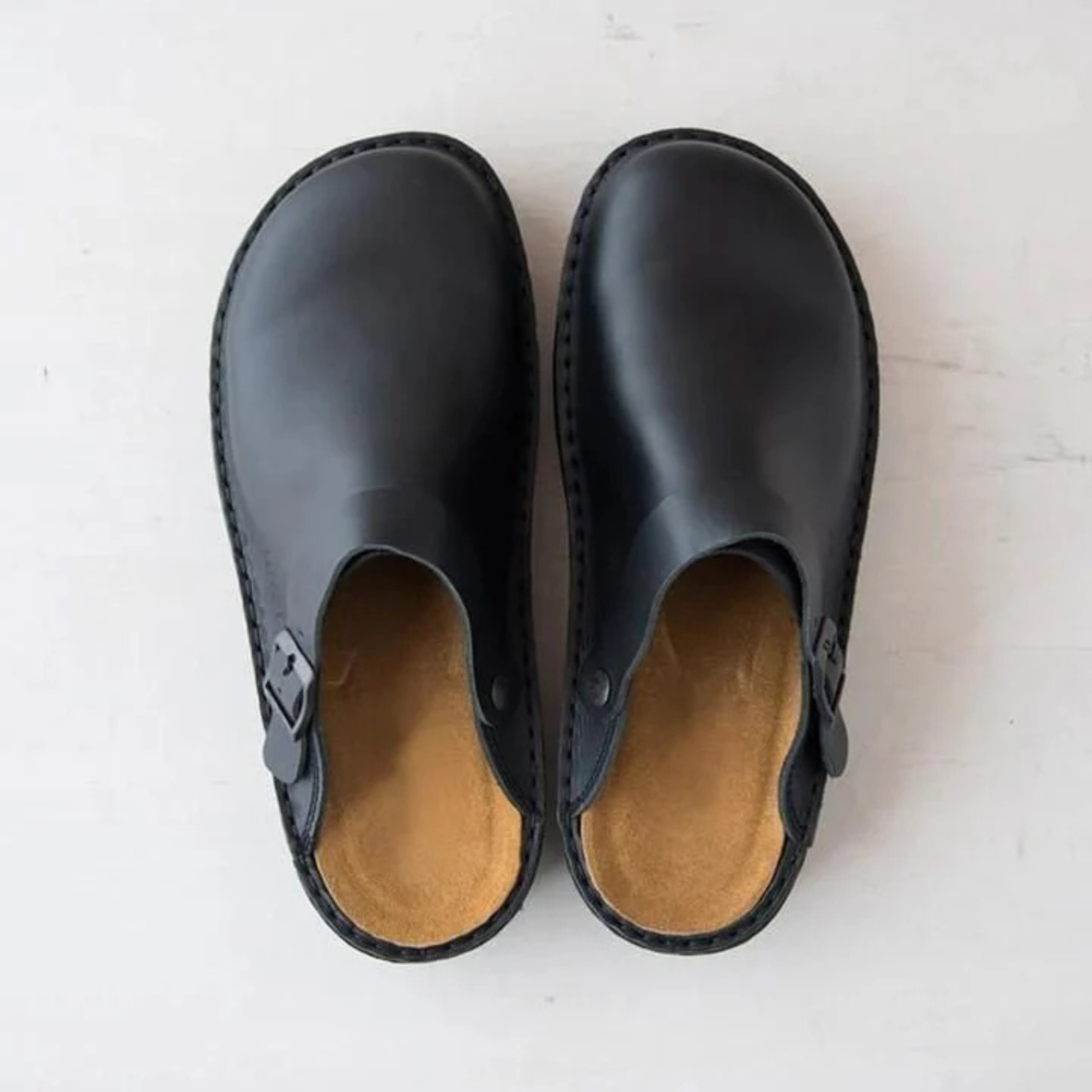 Heren Leren Clogs Met Vintage Look En Comfortabele Zool