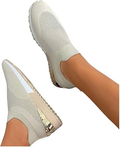 Aimee - Slip-On Sneakers met Gouden Accenten