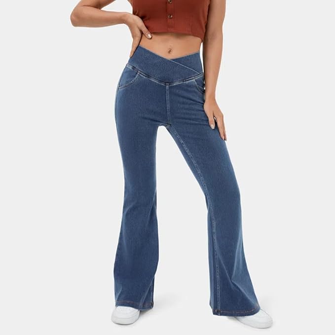 Flared Jeans Voor Dames Met Hoge Taille En Stretch Pasvorm