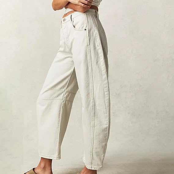 Mid waist denim jeans voor vrouwen | | wide leg