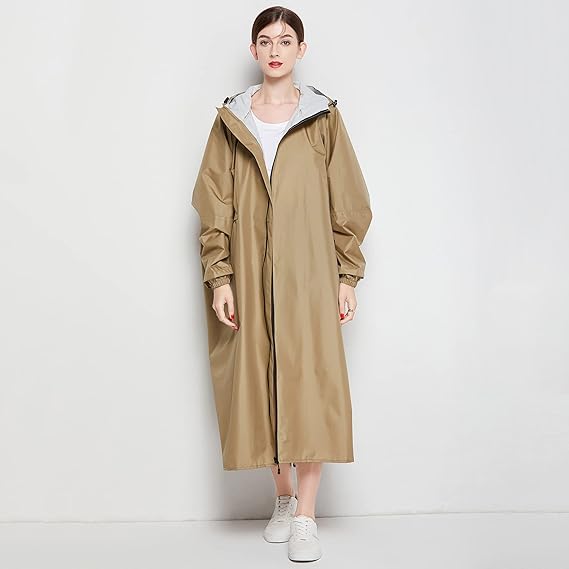 Waterdichte Poncho Regenjas Dames met Capuchon en Opbergtasje