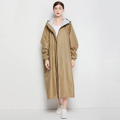 Waterdichte Poncho Regenjas Dames met Capuchon en Opbergtasje