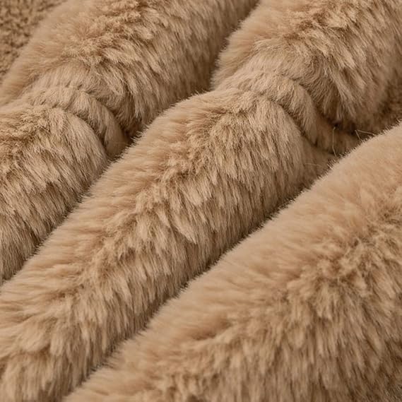 Teddy Fleece Winterjas Voor Vrouwen Met Rits En Hoge Kraag