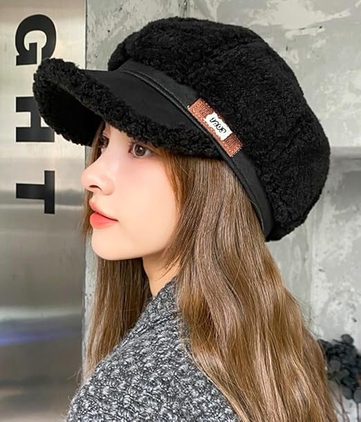 Warm Knitted Cable Pattern Winter Hat for Women