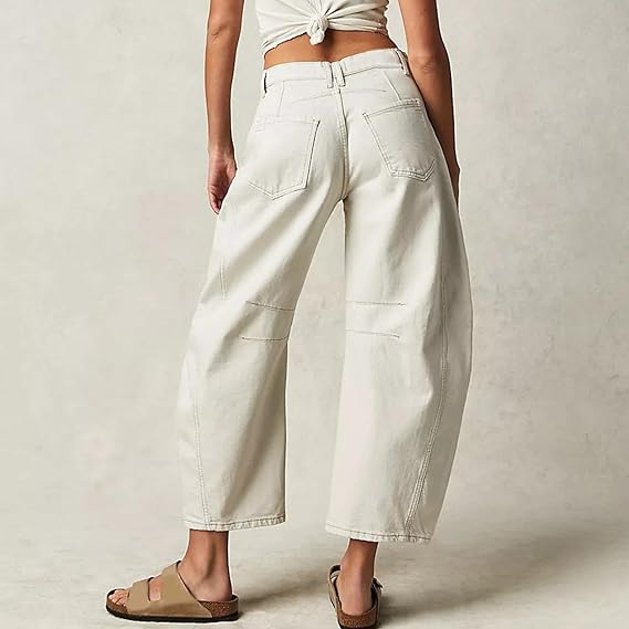 Mid waist denim jeans voor vrouwen | | wide leg
