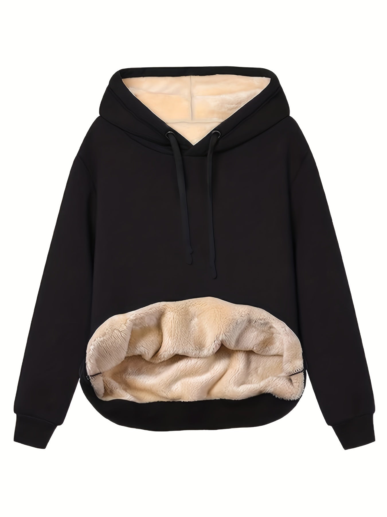 Winter Hoodie voor Vrouwen Fleece Gevoerd en Kangoeroezak