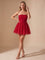 Dames Glamoureuze Glitter Mini Jurk met Strapless Top en Strik