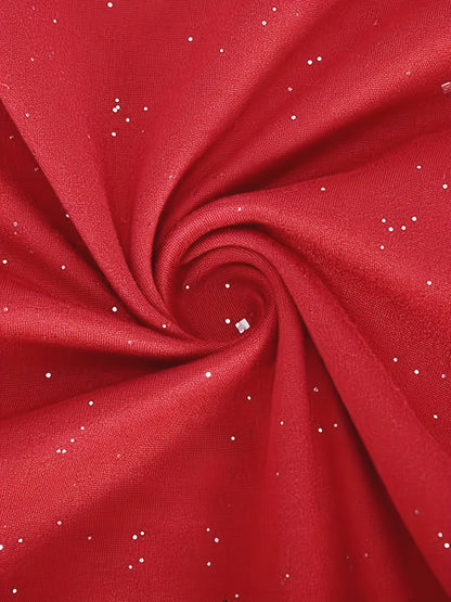 Glitter Bodycon Mini Cocktailjurk Voor Dames Met Asymmetrische Hals En Ruches