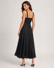 Jessy - Corset midi dress with side slit