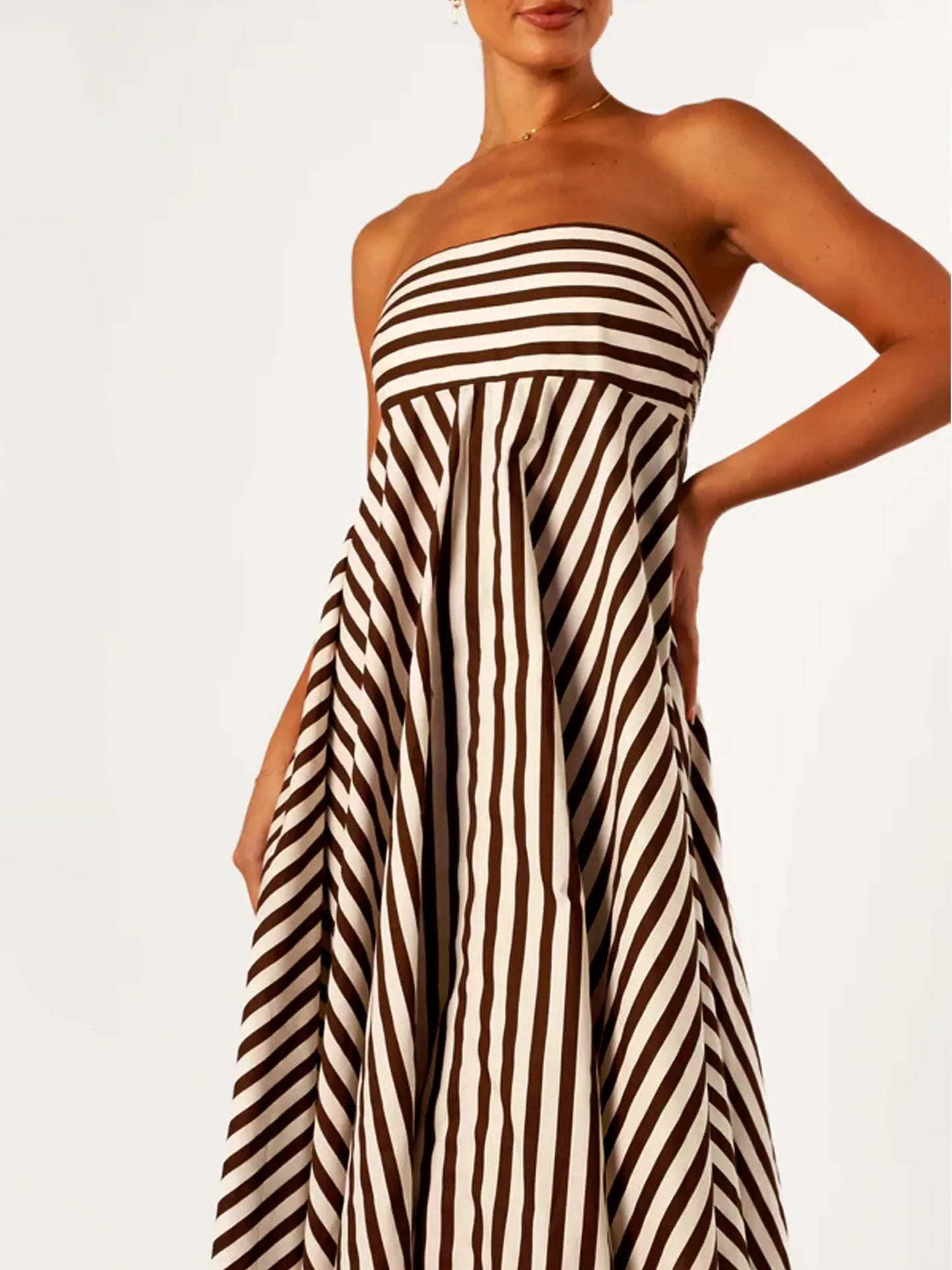Bohemian maxi jurk voor vrouwen | strapless