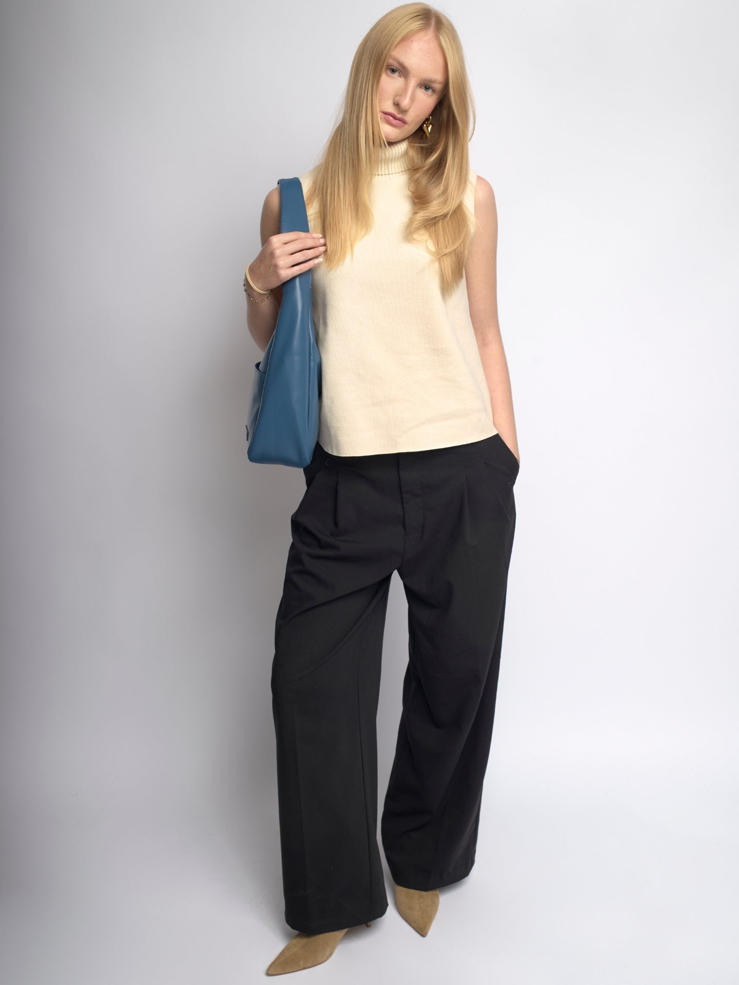 Minimalistisch vegan leer hobo schoudertas