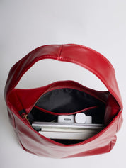 Minimalistisch vegan leer hobo schoudertas