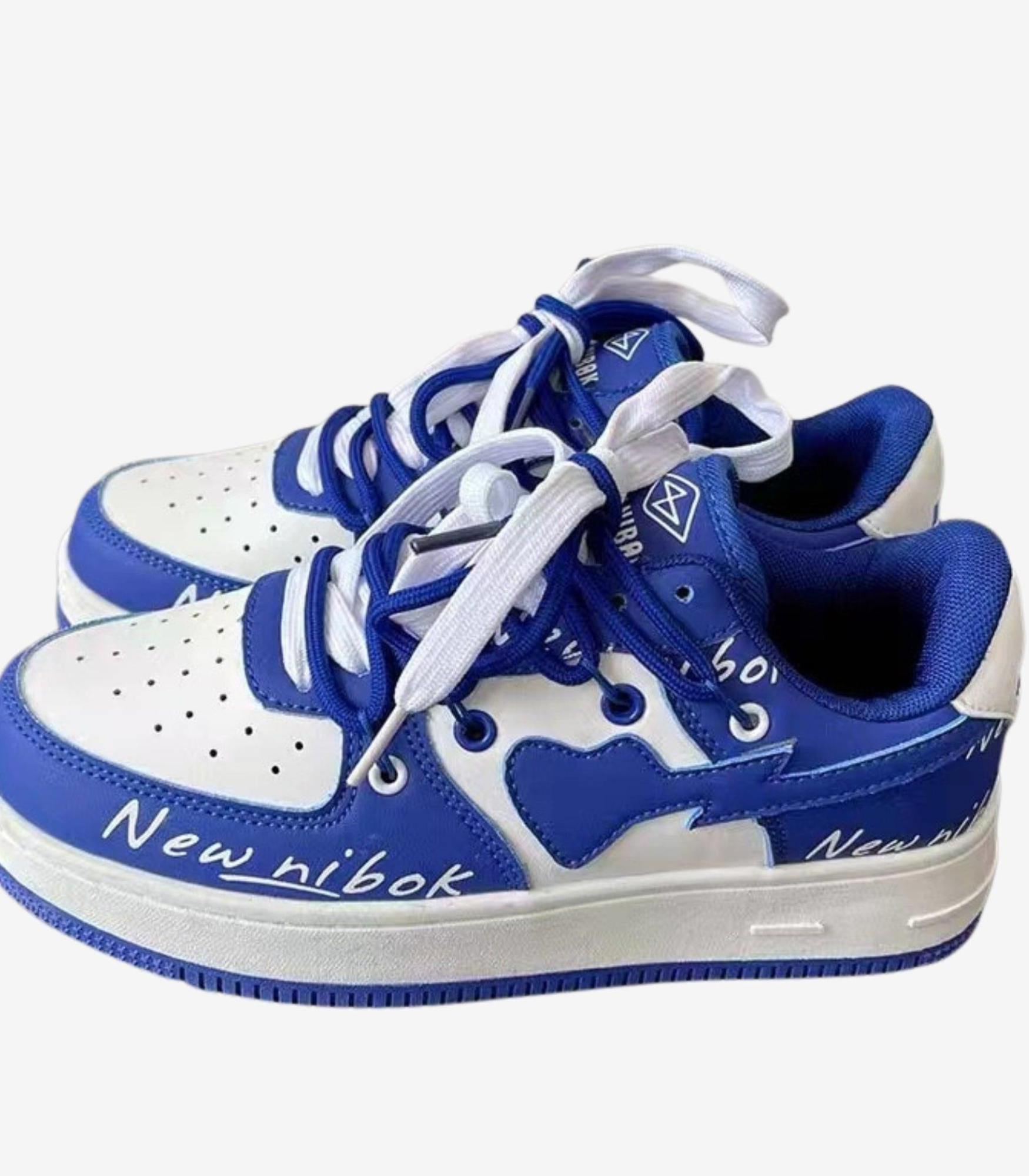 Women's Low Sneakers with Contrast Detail and Lace-Up Closure