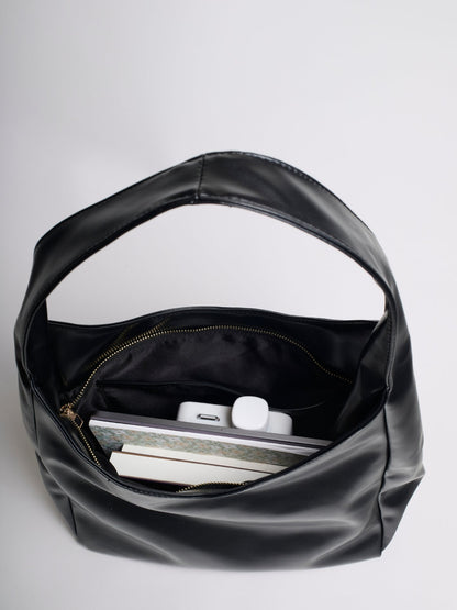 Minimalistisch vegan leer hobo schoudertas