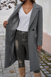 Elegant Women's Blazer Midcoat with Buttons