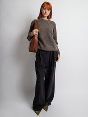 Minimalistisch vegan leer hobo schoudertas