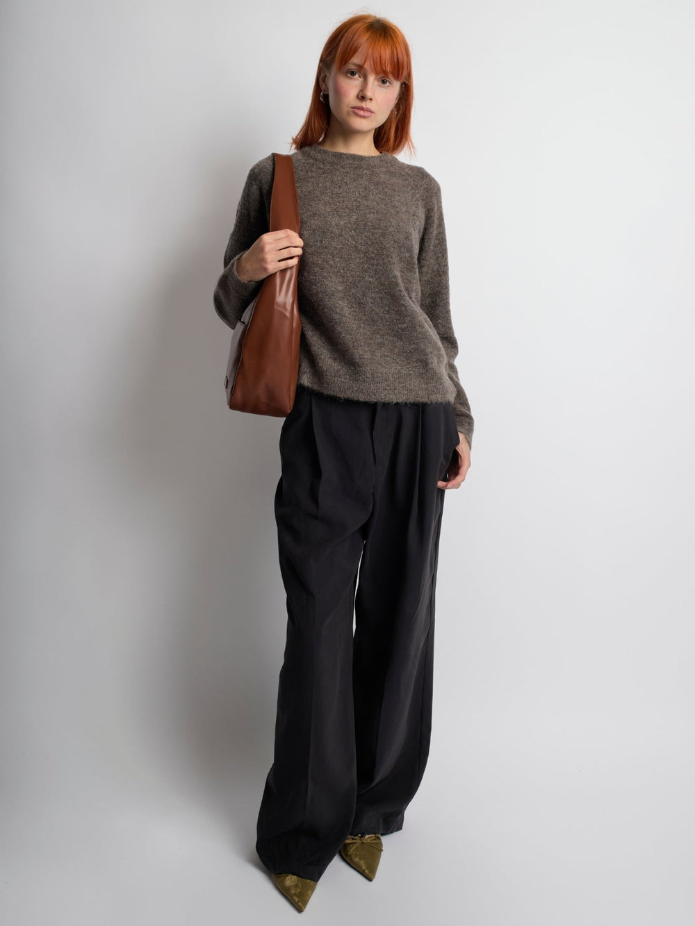 Minimalist Vegan Leather Hobo Shoulder Bag