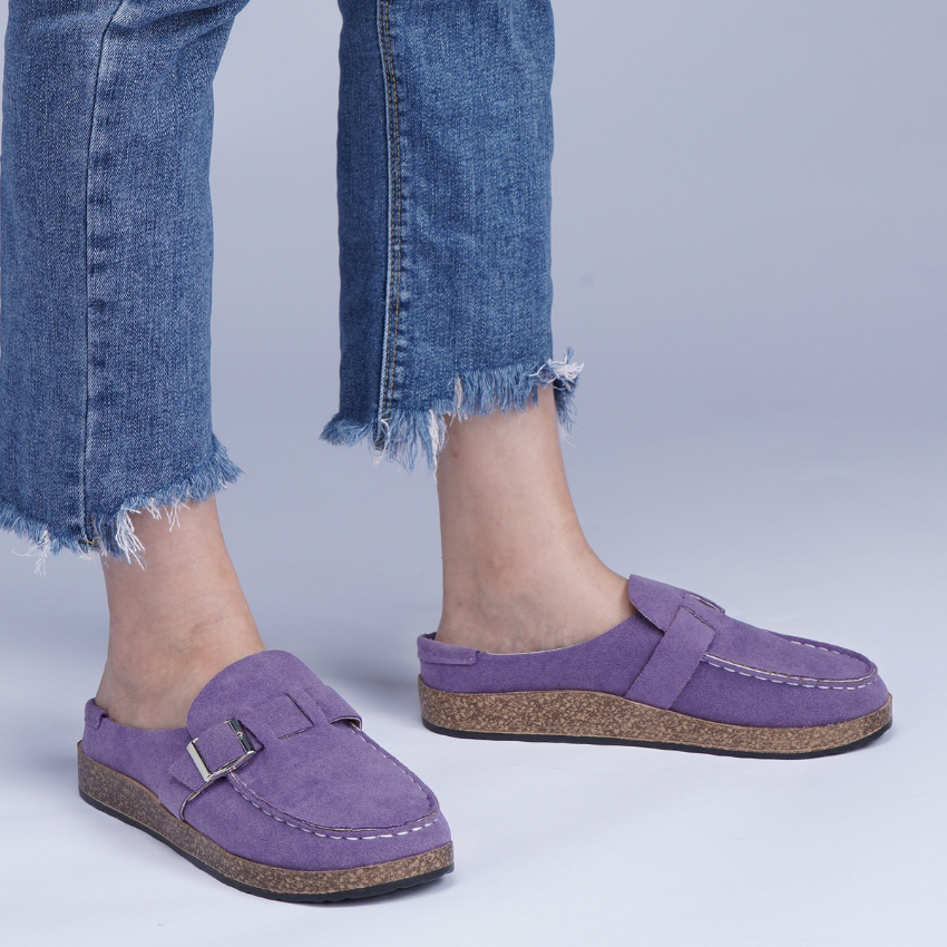 Comfortabele Orthopedische Clogs Met Kurkzool En Gesp Voor Dames
