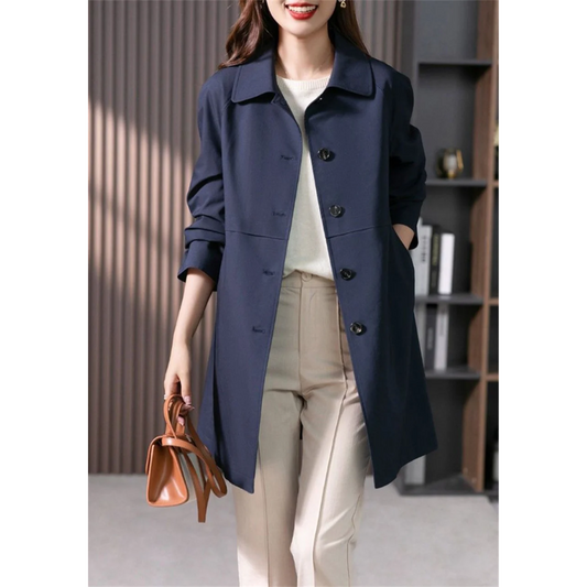 Dames Getailleerde Trenchcoat Tussenjas
