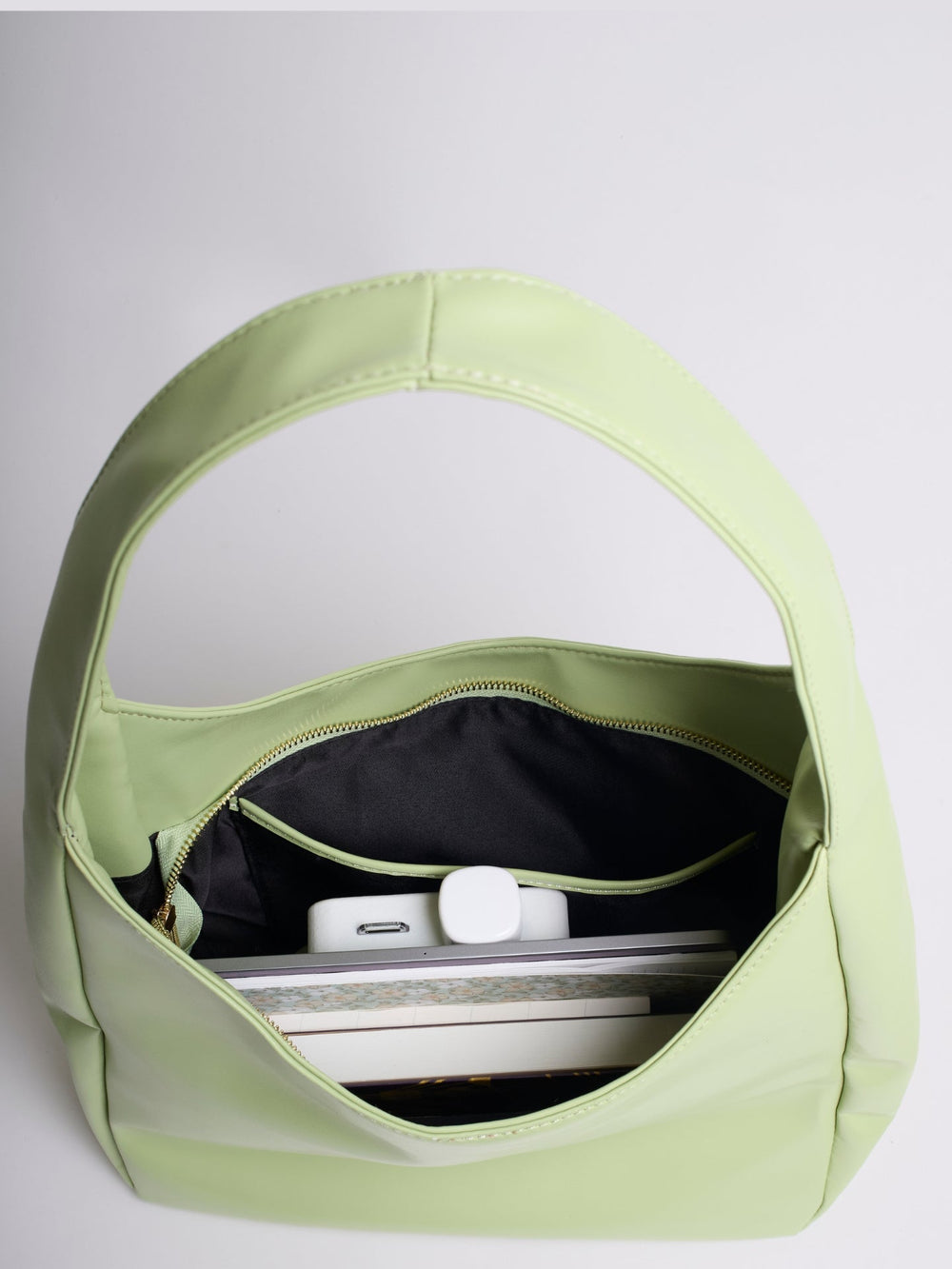 Minimalist Vegan Leather Hobo Shoulder Bag