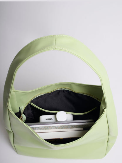 Minimalistisch vegan leer hobo schoudertas