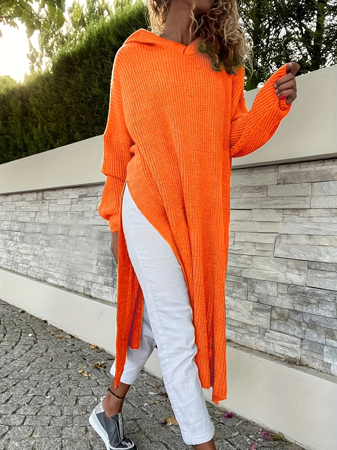 Comfortabele Maxi sweaterjurk Voor Dames Met Hoodie