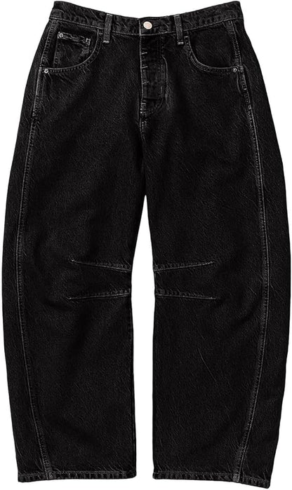 Mid waist denim jeans voor vrouwen | | wide leg
