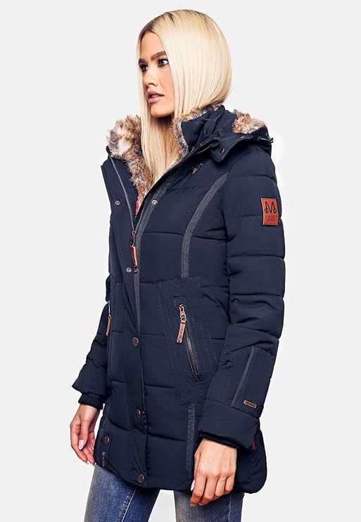 Winter Puffer Jacket Vrouwen Warme Imitatiebont Capuchon