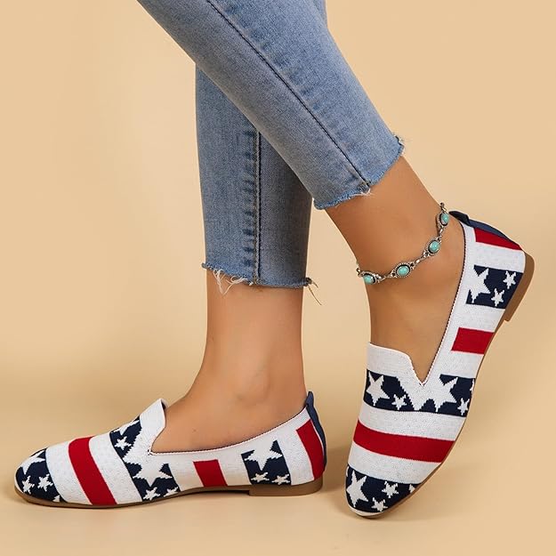 Jaël - Slip-On loafers met ademend gebreid design