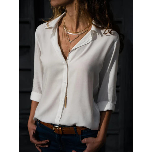Elegante dames blouse met lange mouwen